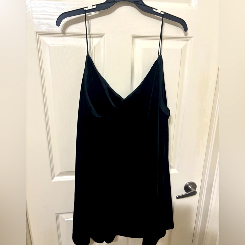 WOMENS VELVET OVERSIZE MINI DRESS